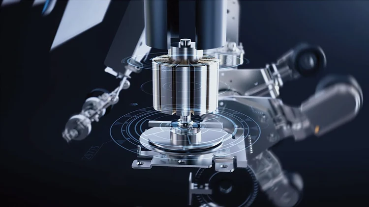 Närbild på BioVis precisionsmotor och mekanik