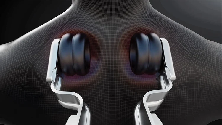 BioVis 4D-massagemoduler som arbetar mot ryggens muskler